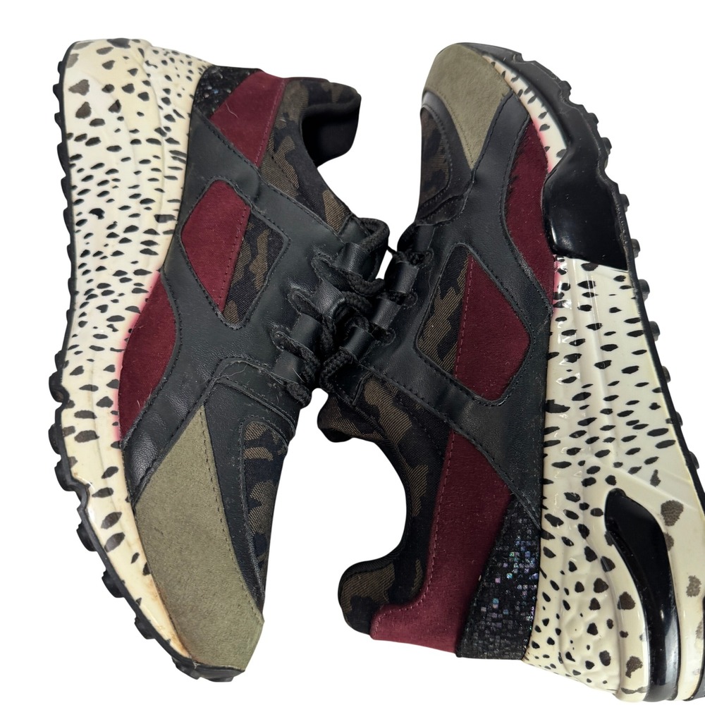 Steve Madden Barra Sneakers Womens 7M Camo Animal Print Mixed‎ Media BARA01S1 - Picture 8 of 9